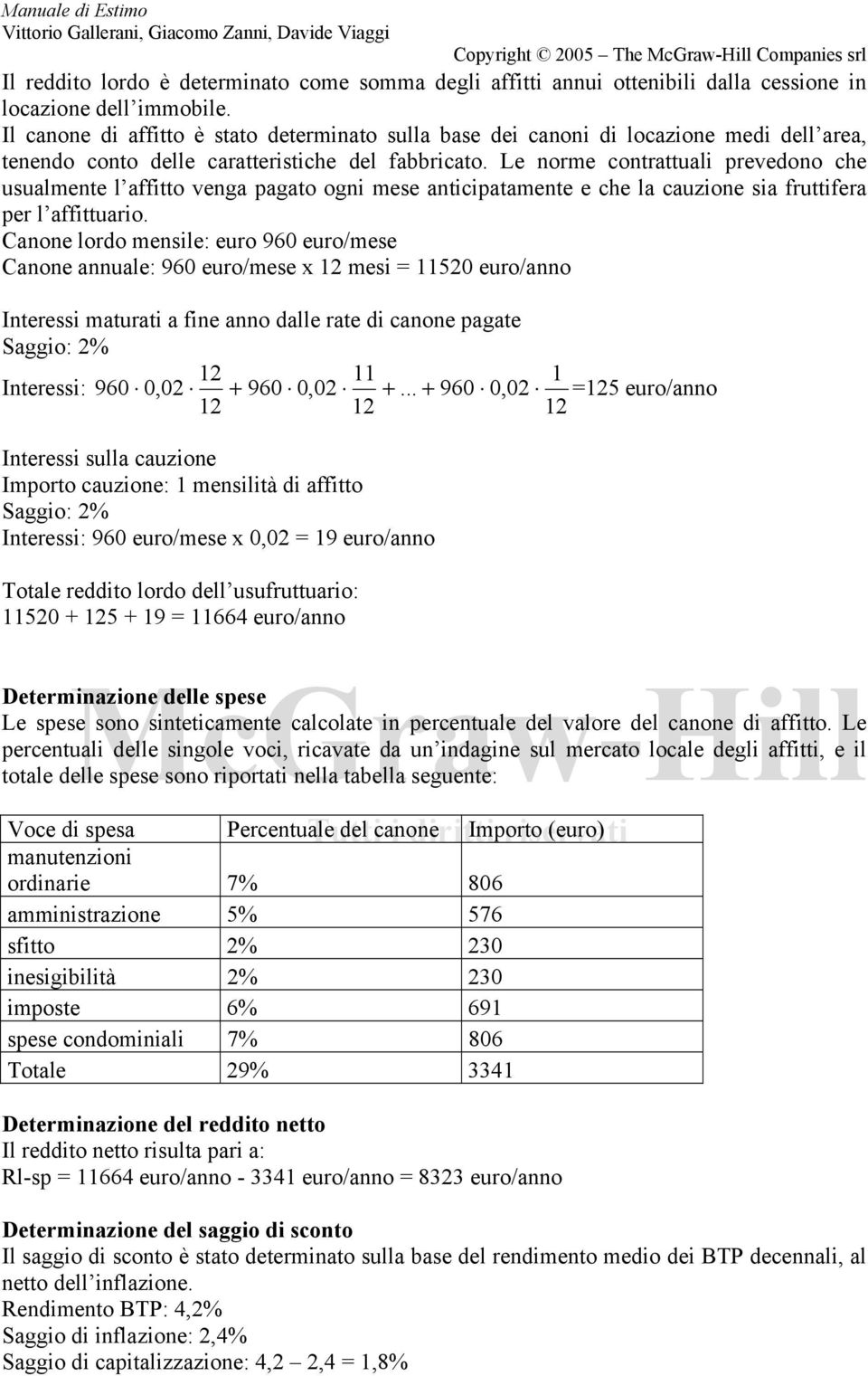 Le orme cotrattuali prevedoo che usualmete l affitto vega pagato ogi mese aticipatamete e che la cauzioe sia fruttifera per l affittuario.