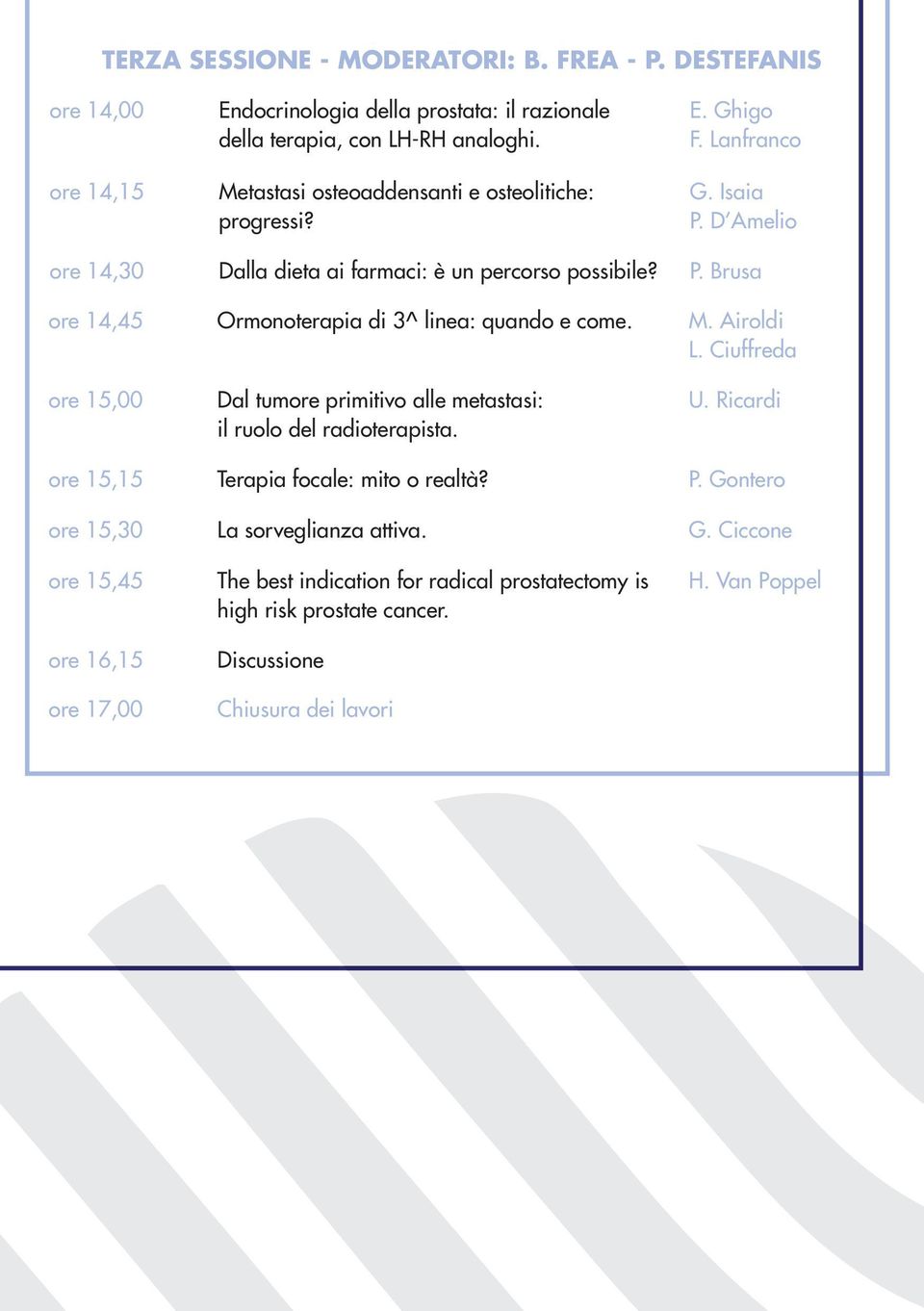 analoghi. Metastasi osteoaddensanti e osteolitiche: progressi? Dalla dieta ai farmaci: è un percorso possibile? Ormonoterapia di 3^ linea: quando e come.