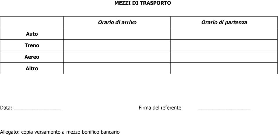 Altro Data: Firma del referente