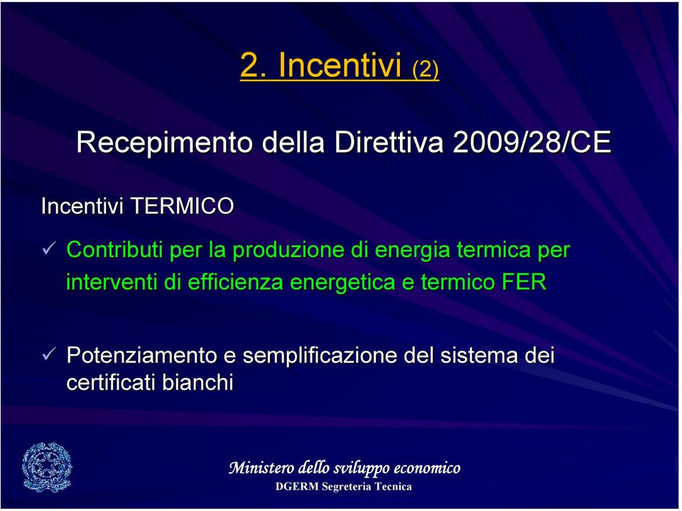 termica per interventi di efficienza energetica e termico