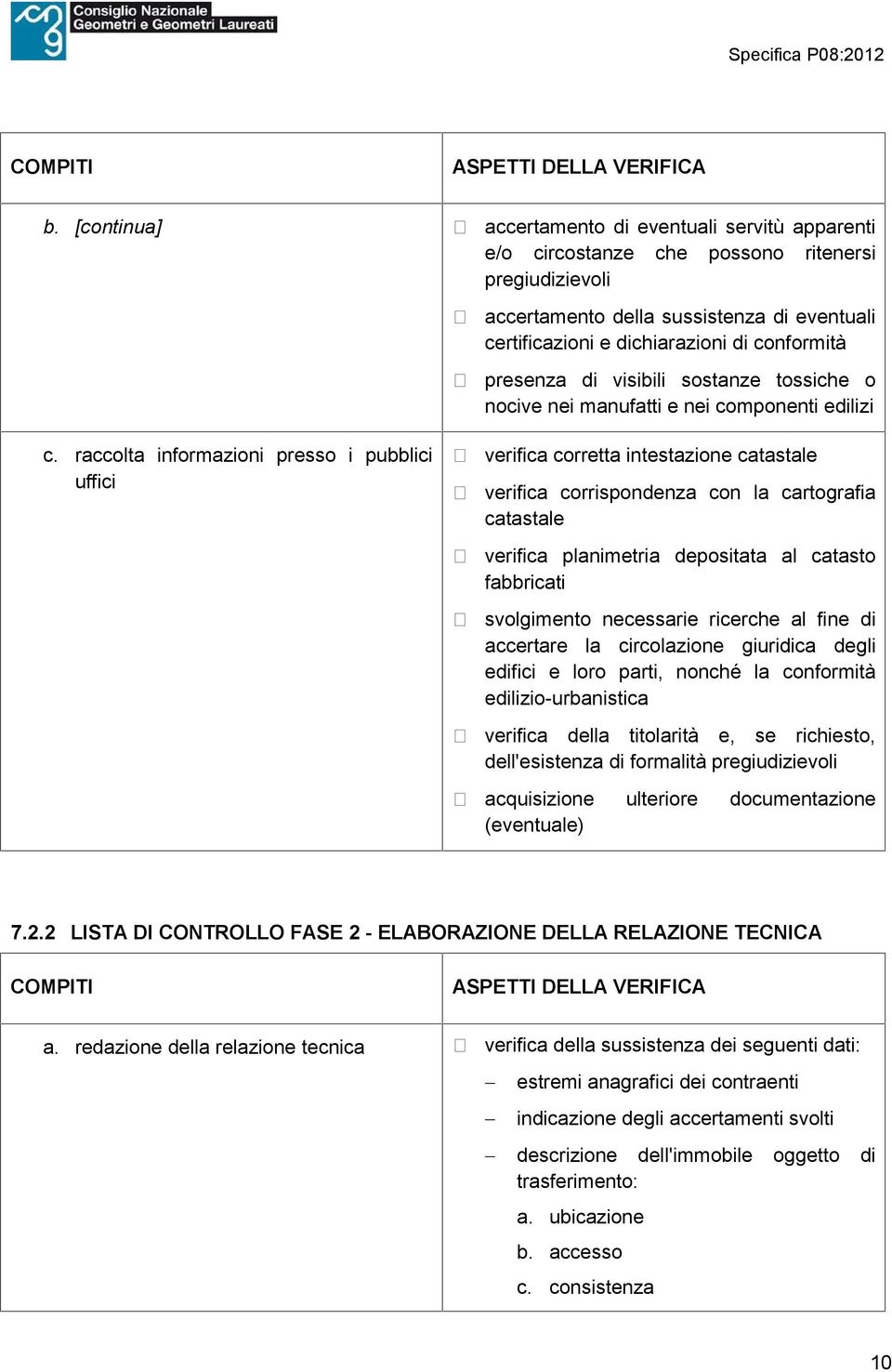 presenza di visibili sostanze tossiche o nocive nei manufatti e nei componenti edilizi c.