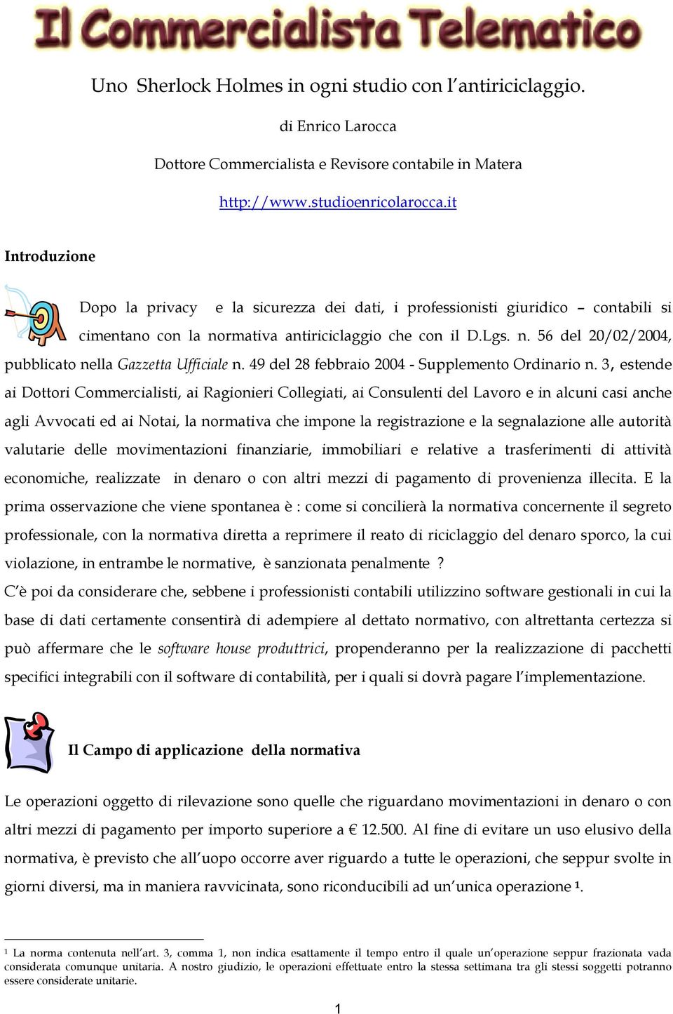 49 del 28 febbraio 2004 - Supplemento Ordinario n.