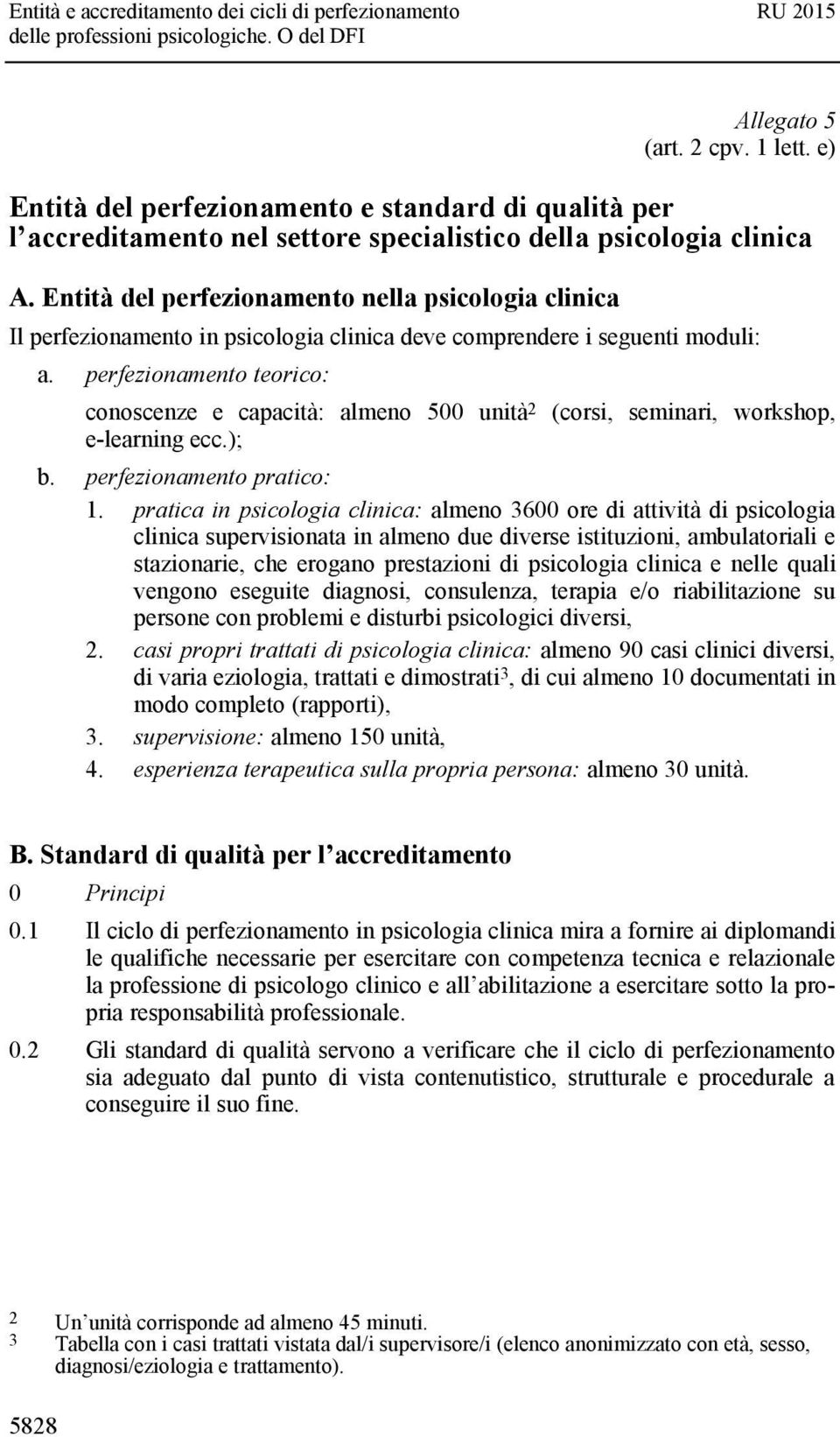 perfezionamento teorico: conoscenze e capacità: almeno 500 unità 2 (corsi, seminari, workshop, e-learning ecc.); b. perfezionamento pratico: 1.