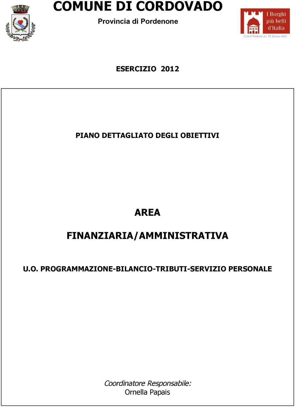 FINANZIARIA/AMMINISTRATIVA U.O.