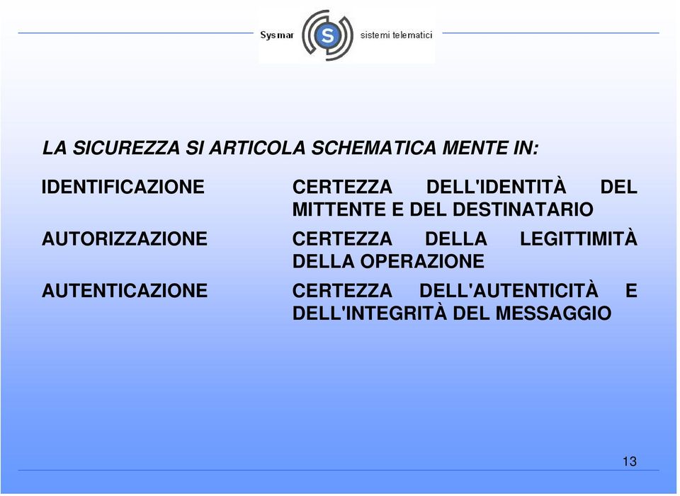 AUTORIZZAZIONE CERTEZZA DELLA LEGITTIMITÀ DELLA OPERAZIONE