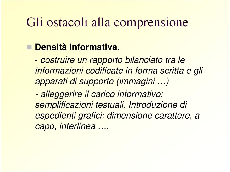 scritta e gli apparati di supporto (immagini ) - alleggerire il carico