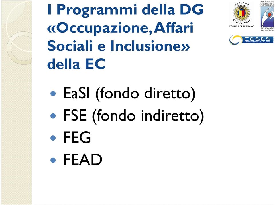 Inclusione» della EC EaSI