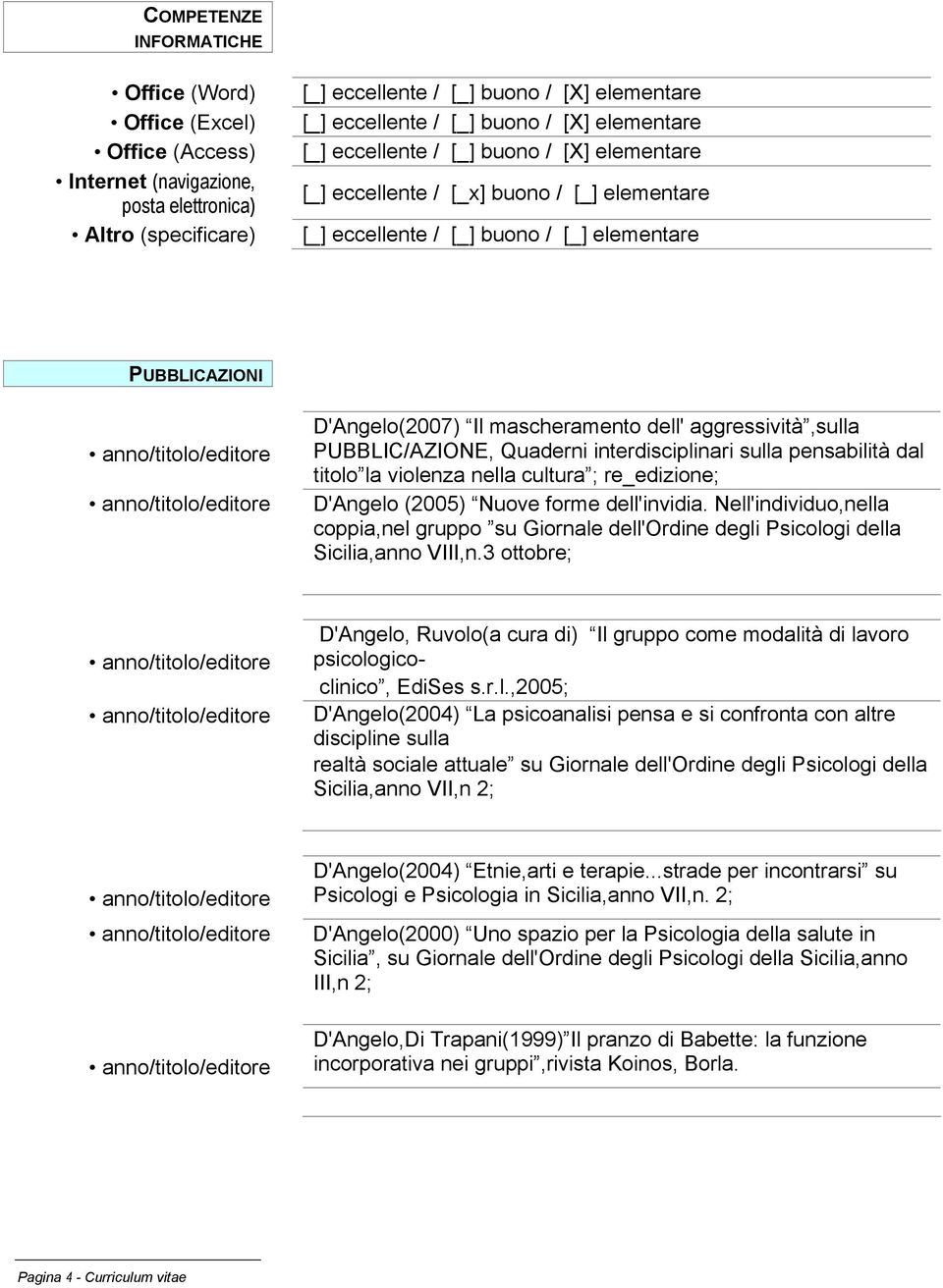 re_edizione; D'Angelo (2005) Nuove forme dell'invidia. Nell'individuo,nella coppia,nel gruppo su Giornale dell'ordine degli Psicologi della Sicilia,anno VIII,n.