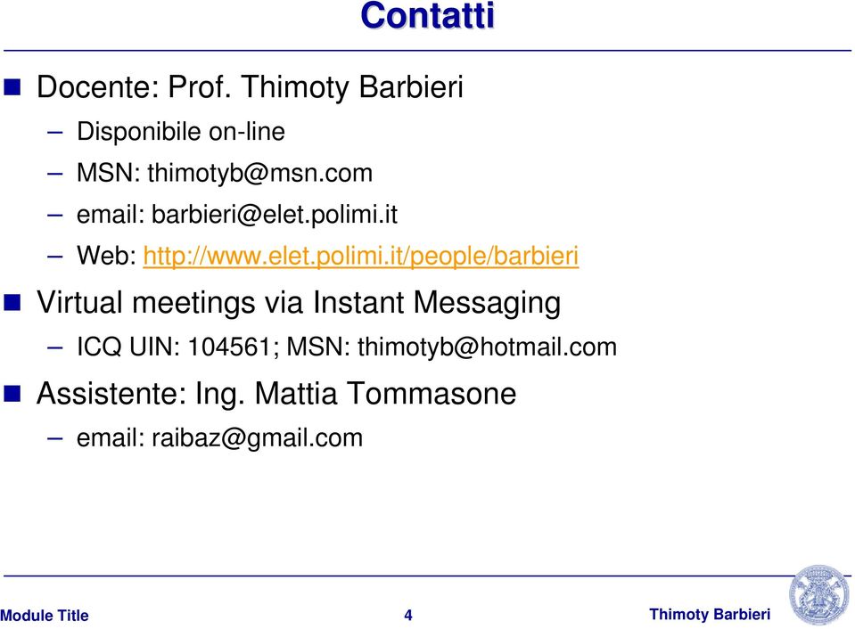 it Web: http://www.elet.polimi.