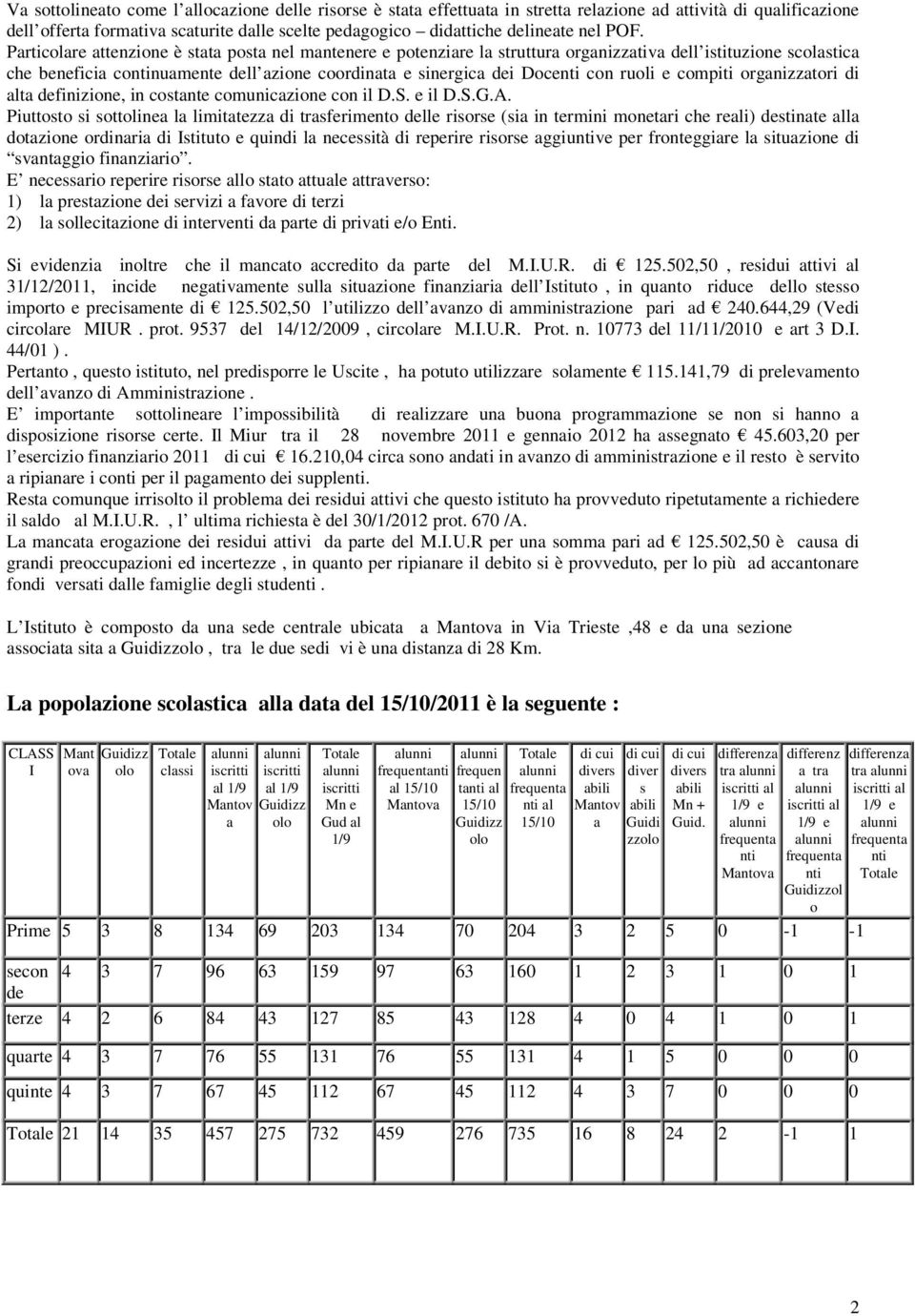 Particolare attenzione è stata posta nel mantenere e potenziare la struttura organizzativa dell istituzione scolastica che beneficia continuamente dell azione coordinata e sinergica dei Docenti con