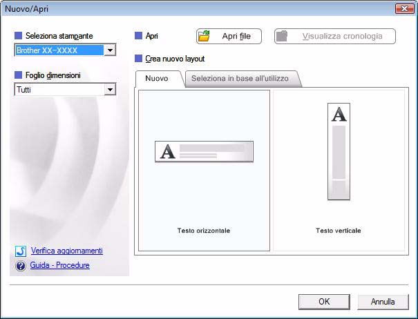 Avvio della Guida in linea di P-touch Editor In questa sezione viene illustrato come avviare la Guida in linea di P-touch Editor in Windows. Di seguito è riportato l'esempio per Windows Vista.