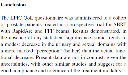 SBRT and (Extreme) Hypofractionation For Prostate