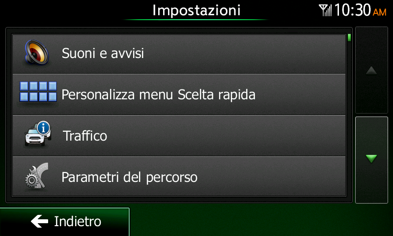 Qui sono elencati i registri di viaggio, se questi vengono salvati automaticamente dall'applicazione o manualmente all'arrivo ad alcune delle destinazioni.