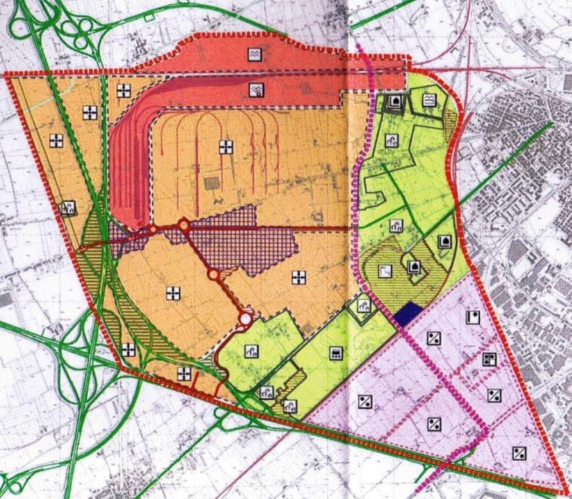 La zona di tutela C del piano di rischio oggetto di studio è interamente ricadente sul territorio del Quadrante Europa.