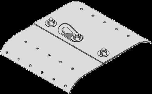 CODICE: SPGI330 Piastra di supporto atta all ancoraggio dell elemento su lamiera o pannello