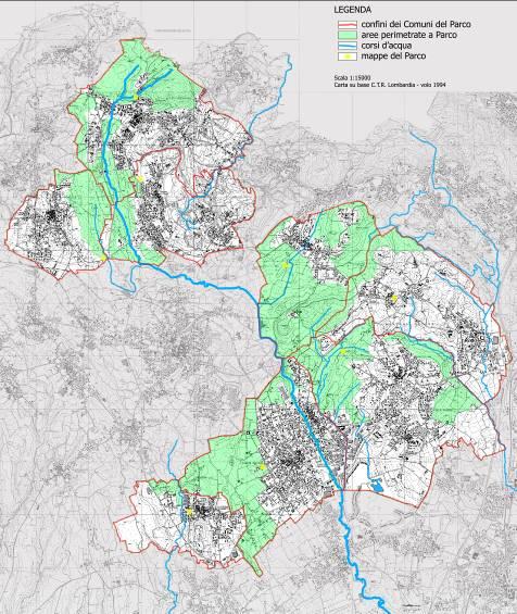 Le aree del parco sono nei Comuni: 1.