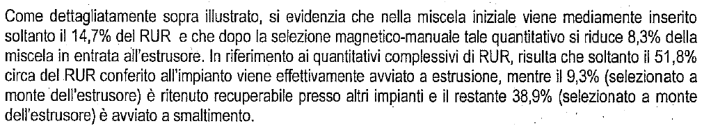 La sperimentazione IL RECUPERO DEL RIFIUTO SECCO: la