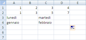 Completamento automatico Impostando intervalli di numeri, si può completare la sequenza.