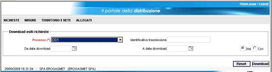 Anche in questo caso, per gli esiti mai scaricati è sufficiente selezionare il codice univoco prestazione, mentre per scaricare esiti per i quali è già stato effettuato il download, è necessario