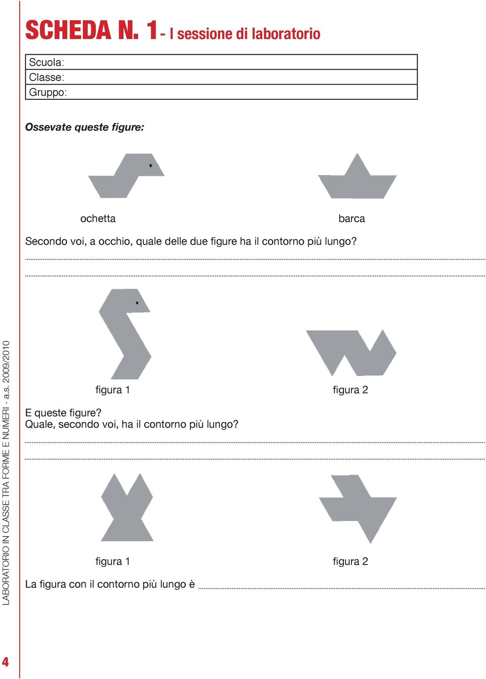 ochetta barca Secondo voi, a occhio, quale delle due figure ha il contorno