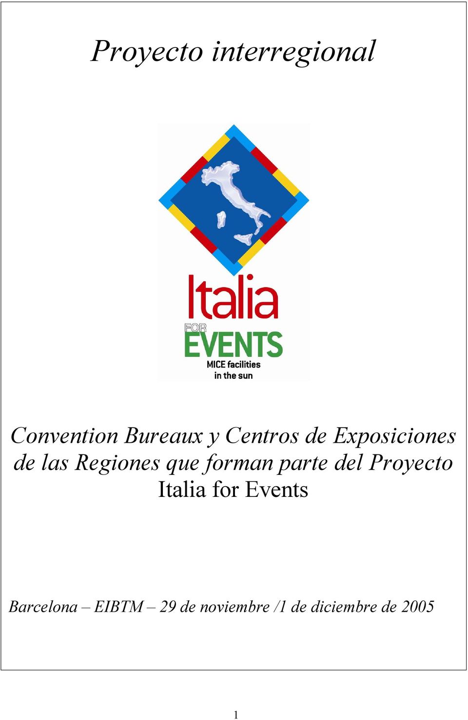 forman parte del Proyecto Italia for Events