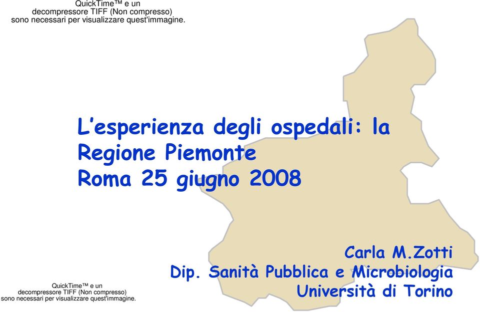 L esperienza degli ospedali: la Regione Piemonte Roma 25 giugno 2008   Carla M.