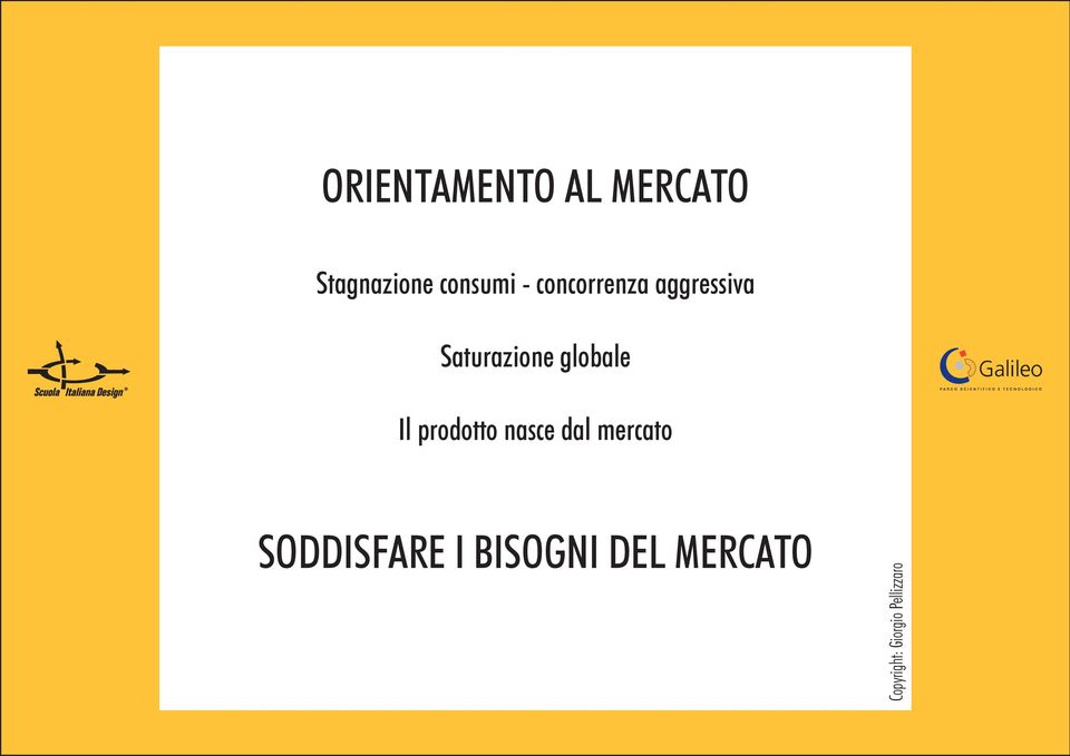 Saturazione globale Il prodotto nasce