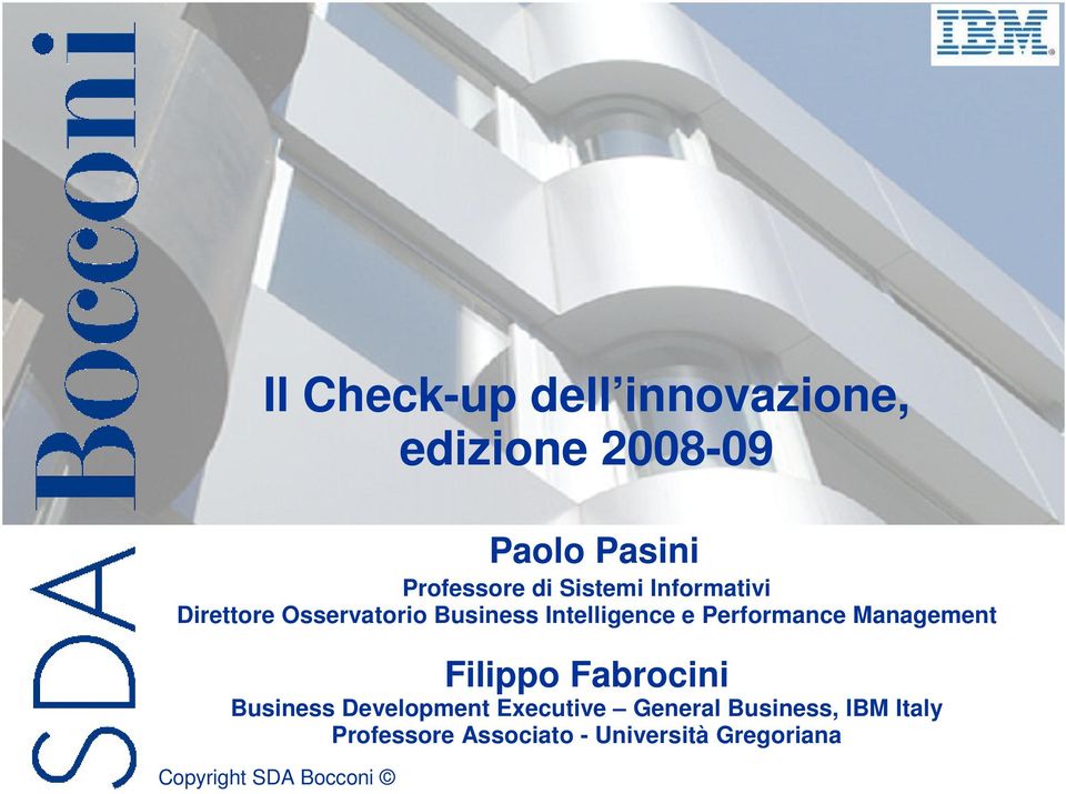 Performance Management Filippo Fabrocini Business Development Executive