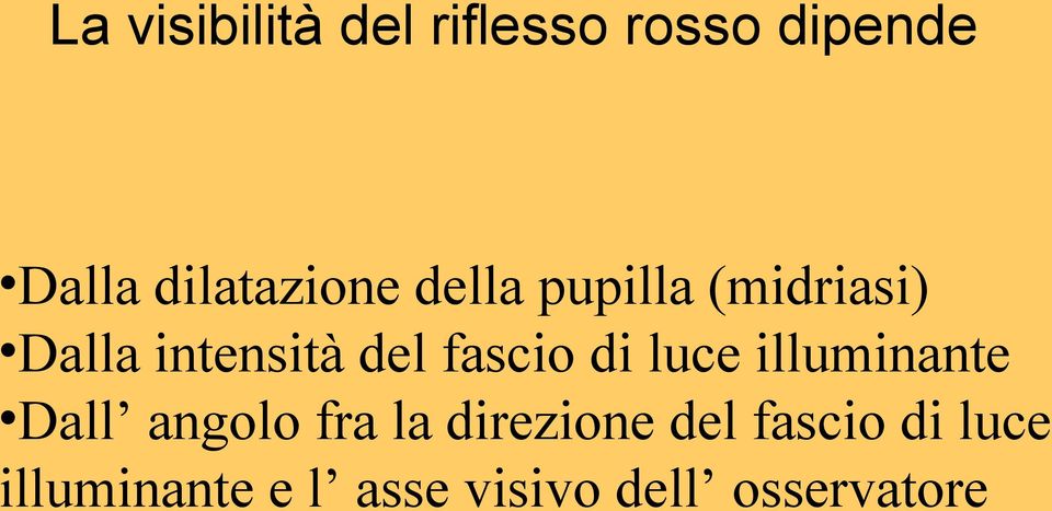 del fascio di luce illuminante Dall angolo fra la