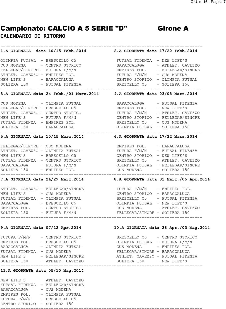 - FELLEGAR/SINCRE ATHLET. CAVEZZO - EMPIRES POL.