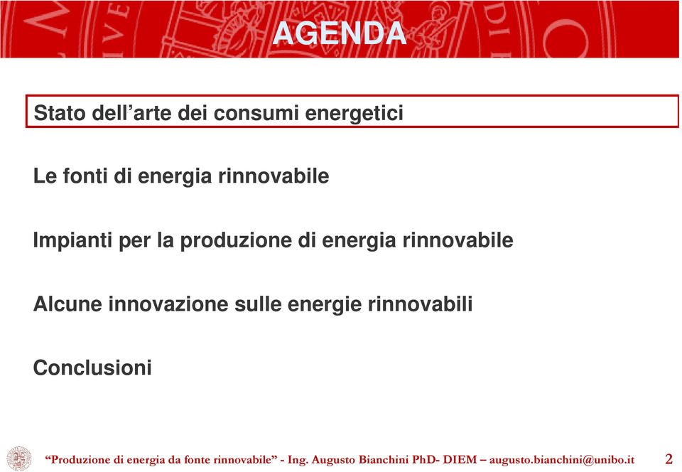 la produzione di energia rinnovabile Alcune