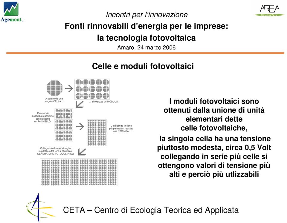 ha una tensione piuttosto modesta, circa 0,5 Volt collegando in serie