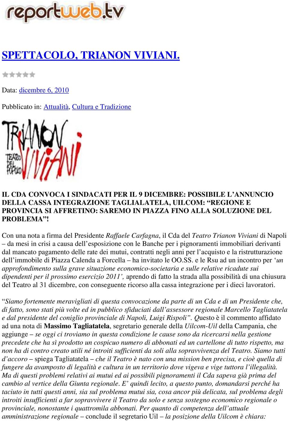 PROVINCIA SI AFFRETINO: SAREMO IN PIAZZA FINO ALLA SOLUZIONE DEL PROBLEMA!