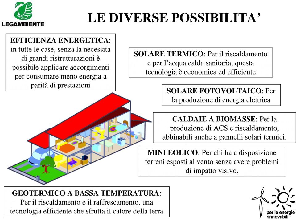 energia elettrica CALDAIE A BIOMASSE: Per la produzione di ACS e riscaldamento, abbinabili anche a pannelli solari termici.