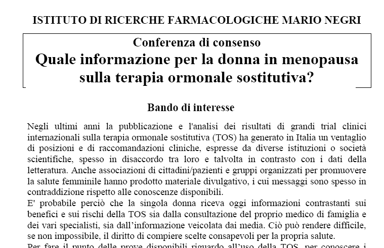 Il Bando di Interesse www.partecipasalute.it, www.marionegri.