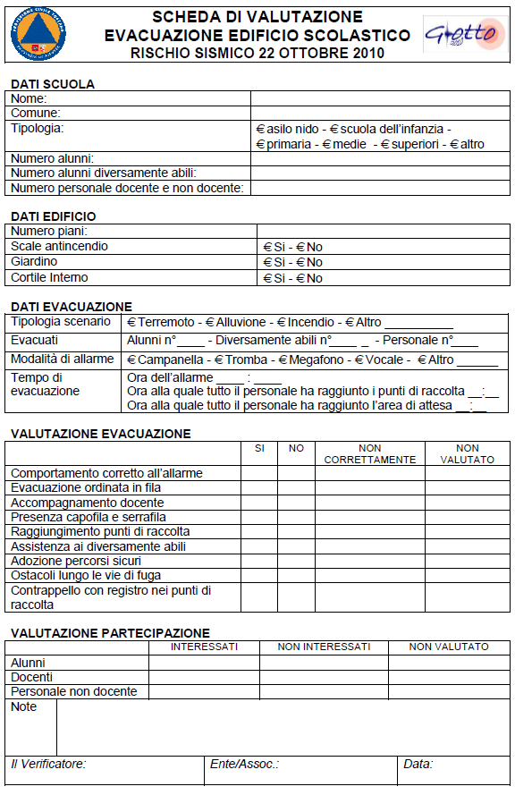 scolastici di ogni ordine e grado e da attività di raccordo tra le Sale Operative ed i vari Enti partecipanti (coinvolti poco meno di 10.