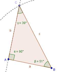 2) Classificazione in base agli angoli Un triangolo rettangolo ha un angolo interno di 90 (angolo