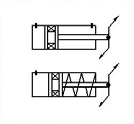 Cilindro semplice/doppio effetto - Single/double acting cylinder Cilindro semplice/doppio effetto con dispositivo antirotazione - Single/double acting cylinder with non-rotating piston rod Cil.