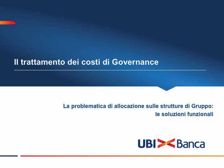 Il trattamento dei costi di Governance.