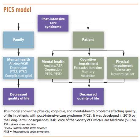 PICS: POST-INTENSIVE CARE SYNDROME Figura 1 Modello riassuntivo riguardante i problemi di salute