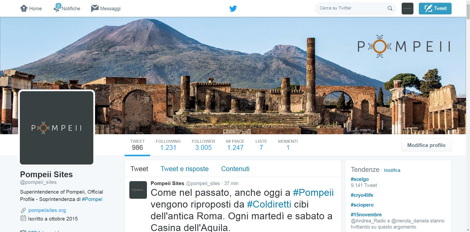 17 TWITTER Twitter è aggiornato con opere, appuntamenti, news e ogni giorno centinaia di followers