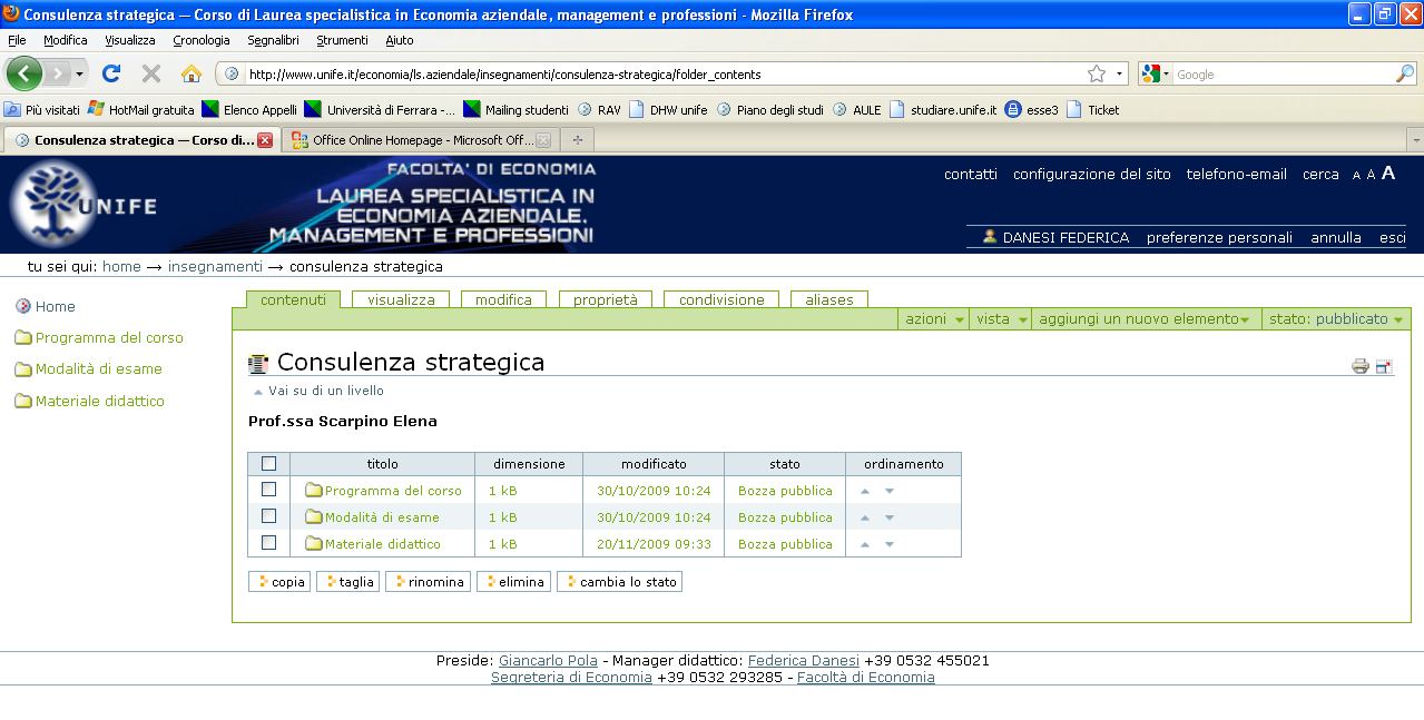 AUTENTICAZIONE Collegarsi al minisito digitando il link a voi consegnato dal Manager didattico.