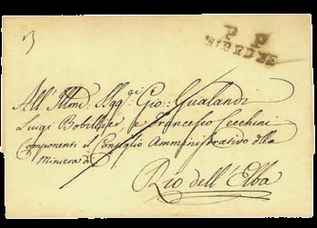 Firenze, 30 ottobre 1808 Lettera ai Componenti del Consiglio di Amministrazione della Miniera di Rio nell Elba. Tra cui il Sindaco di Rio Giovanni Galandi.