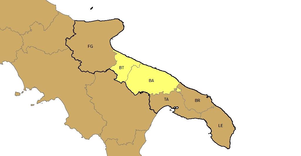 1.1 Descrizione dell Ambito Territoriale di Caccia Bari/BT L Ambito Territoriale di Caccia Bari/BT (ATC Bari/BT) occupa la parte centrale della regione Puglia, comprendendo le provincie di Bari e