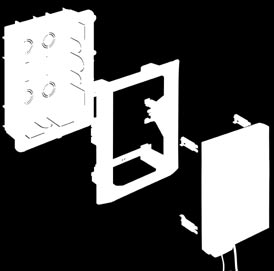 Scatole multifunzionali MULTIBOX Citofono 6 INSTALLAZIONE AD INCASSO DEI CITOFONI Utilizzando le scatole multifunzionali e gli accessori della linea MULTIBOX, è possibile installare ad incasso i