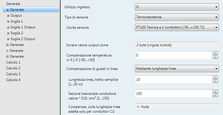 3.2.2.4 Compensazione di guasti in linea Mediante lunghezza linea Lunghezza linea, tratto semplice [1...30 m] Opzioni: 1...10.