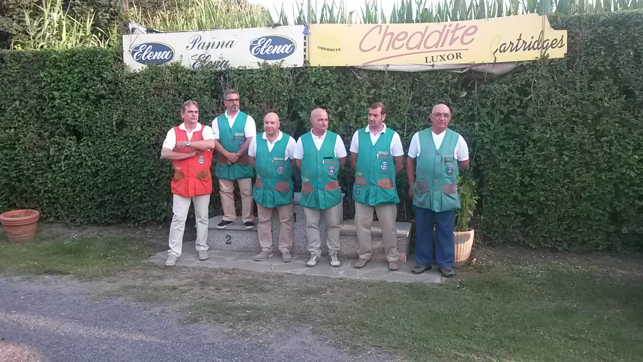 I Direttori di tiro Paolo Gallo, Michele Bancone, Roberto Ravasio, Vincenzo Russo, Pasquale Vozzi e Salvatore Ferrara I campionati italiani si svolgeranno il 12 e 13 Settembre 1^ categoria a Cieli