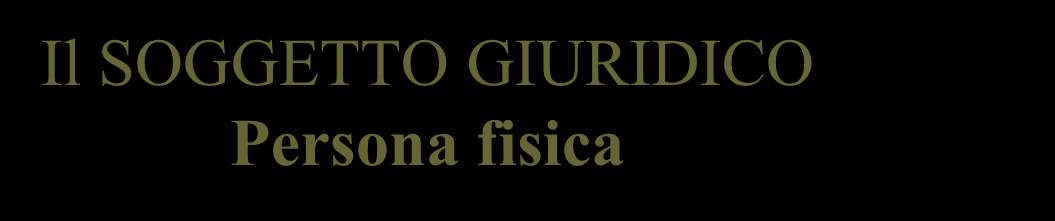 Il SOGGETTO GIURIDICO Persona fisica interdetto Può essere interdetto il maggiore di età o il minore emancipato che si trovi in condizioni di abituale infermità che lo rende incapace di provvedere ai