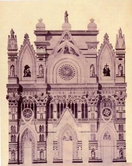 Santa Maria del Fiore, Fi concorso1860-67 3 concorsi e numerose polemiche per capire quale fosse lo stile più conveniente per la secentesca facciata intonacata e dipinta: lo stile di Arnolfo di