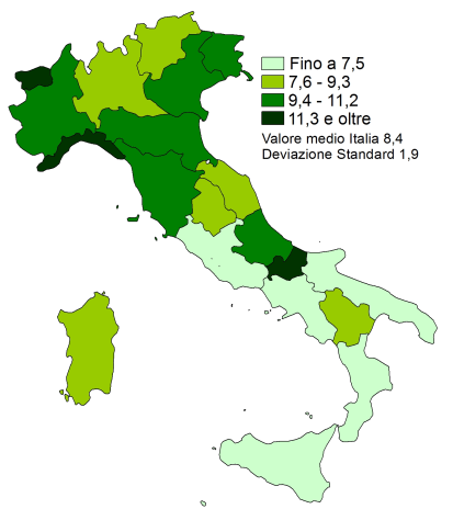 FIGURA 4. PERSONE DI 11 ANNI E PIÙ PER TIPO DI COMPORTAMENTO A RISCHIO NEL CONSUMO DI BEVANDE ALCOLICHE E REGIONE.